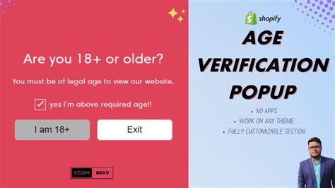 How To Add Age Verification Popup In Shopify Store Without Any App