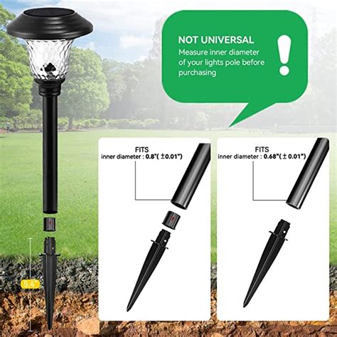 Metal Replacement Stakes For Solar Lights Outdoor Plastic Solar