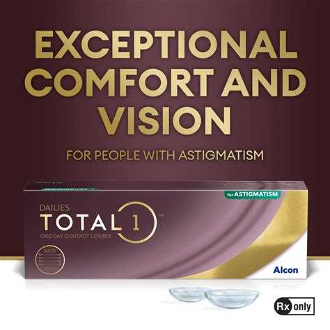 Alcon Dailies Total 1 Toric Astigmatism Daily Disposable Clear Contact