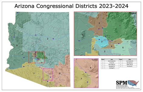 Arizona Political and State Legislative Wall Maps – State Political Maps