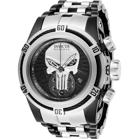 Invicta Marvel Punisher Chronograph Black Dial Men S Watch 27008