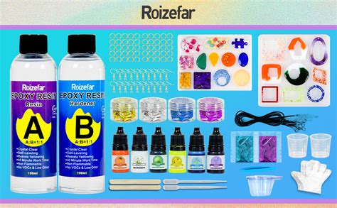 Roizefar Resin Kit For Beginners With Moulds 380ml Crystal Clear Epoxy