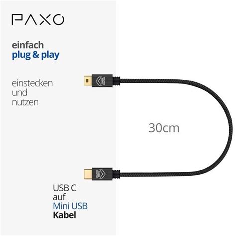 Câble De Connexion Usb Otg De 03m Usb Type C Vers Mini Usb Charge