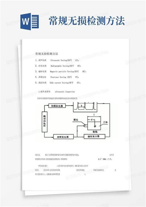 常规无损检测方法word模板下载 编号lmbmyrzw 熊猫办公