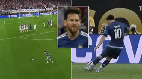 Lionel Messi once took such a good free kick even he couldn't believe it