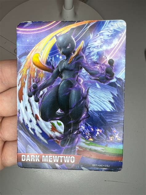 Mavin Dark Mewtwo Amiibo Pokken Tournament Promo Card Pokemon 2016