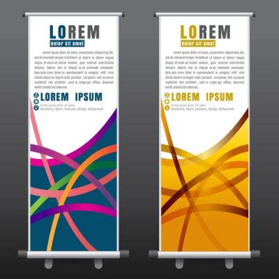 Roll Up Business Brochure Flyer Banner Design Vertical Template Posters