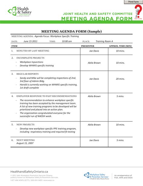 How To Write A Meeting Agenda Template Howtowiki