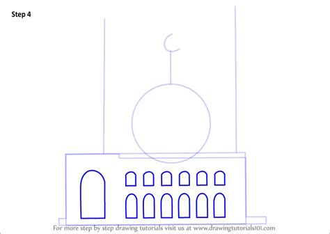 Learn How To Draw A Mosque Islam Step By Step Drawing Tutorials