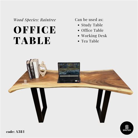 A381 Raintree Solid Wood Office Table Study Table