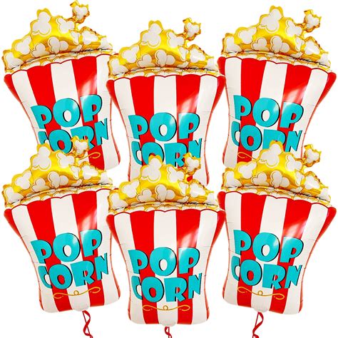 Buy Giant 30 Inch Popcorn Balloon Set Pack Of 6 Circus Theme Party