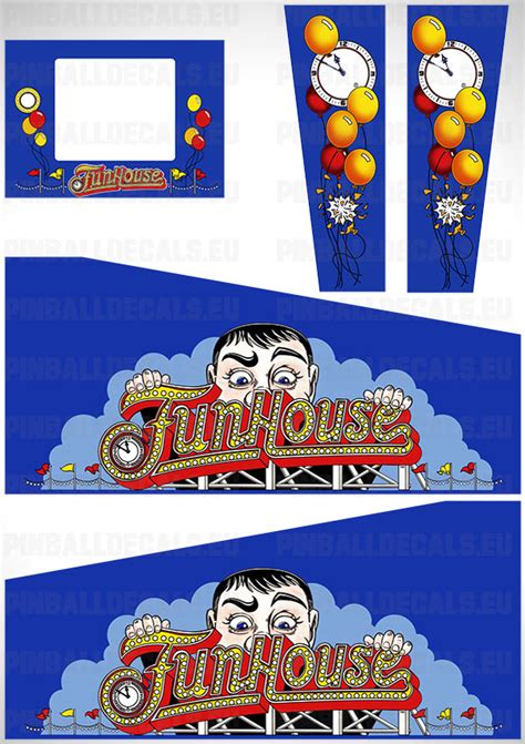 Funhouse - Pinball Cabinet Decals Set - Pinball Decals EU