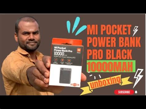 Mi Pocket Power Bank Pro Black Mah Triple Output And Dual Input