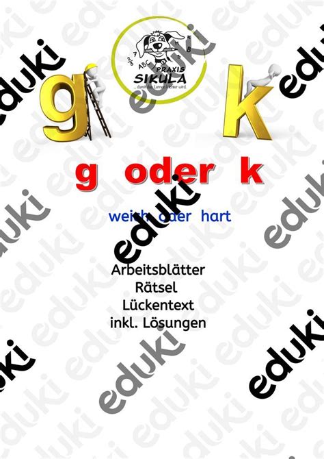 G Oder K Anlaut Arbeitsbl Tter R Tsel L Ckentext