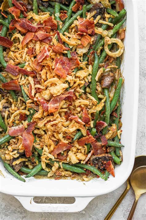 Green Bean Casserole with Bacon - The Wooden Skillet