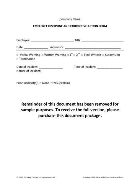 Fillable Online Employee Write Up Form Downloadable Printable Wordpdfsample Letters Of