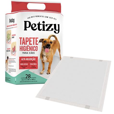 Tapete Higiênico Cães Pet 80x60 28un Descartável Fralda Cachorro