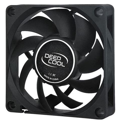 Вентилятор Deepcool XFAN 70 70x70x15mm черный 3-pin 4-pin (Molex)27dB ...