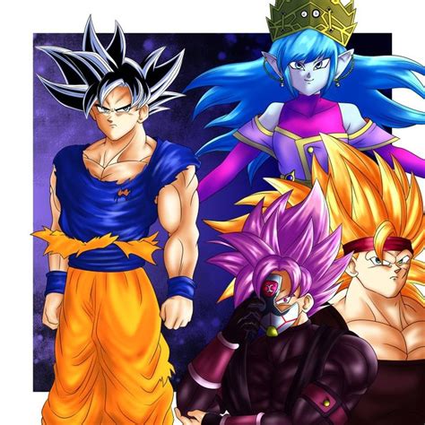 Goku Goku Black Xeno Bardock Y Aeos In 2024 Dragon Ball