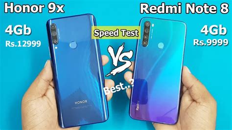 Honor 9x Vs Redmi Note 8 Speed Test Comparison Antutu Benchmark