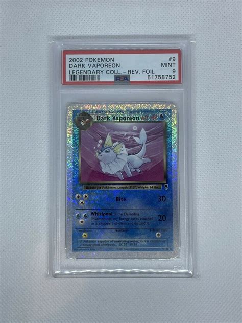 Psa Mint Dark Vaporeon Legendary Collection Rev