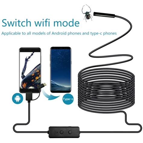 Wireless Endoscope IP67 Waterproof WiFi Borescope 2 0MP HD Inspection