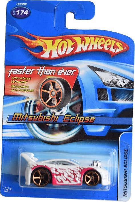 Amazon Hot Wheels Mitsubishi Eclipse White Pink Faster Than Ever Toys Games