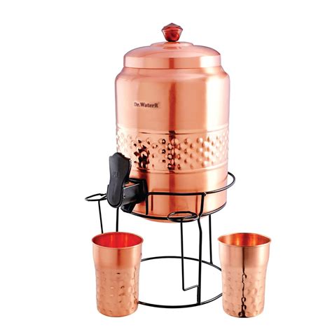 Buy Dr Waterr Pure Copper Water Dispenser Matka With Stand Ideal For