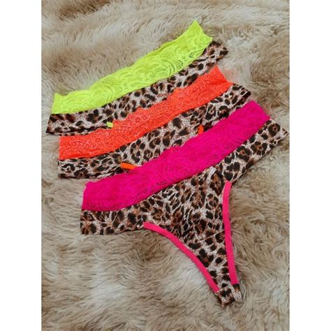 Calcinha Anita Neon Fio Duplo Lingerie Renda Shopee Brasil