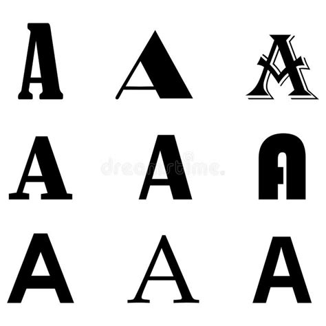 letter  icon typography design styles alphabet variation symbol