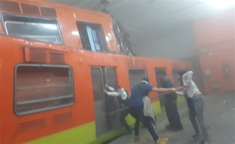 Video Choque De Trenes En Metro Tacubaya Deja Muertos Y Heridos El