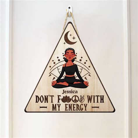 Don T Fuck With My Energy Personalized Custom Shaped Wood Sign Designed By Glad Rowe Meear