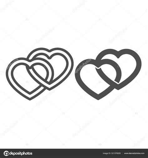 Interlocking Hearts Clip Art