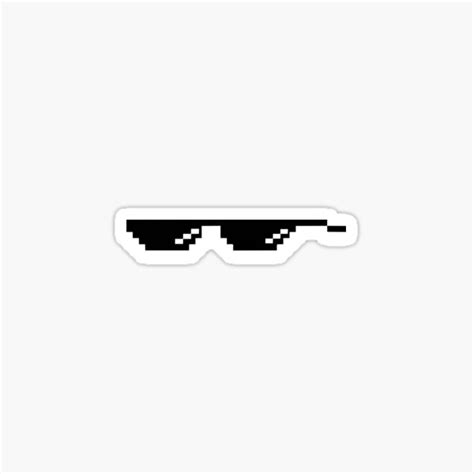 Thug Life Deal With It 8 Bit Glasses Sticker For Sale By Waltersoto