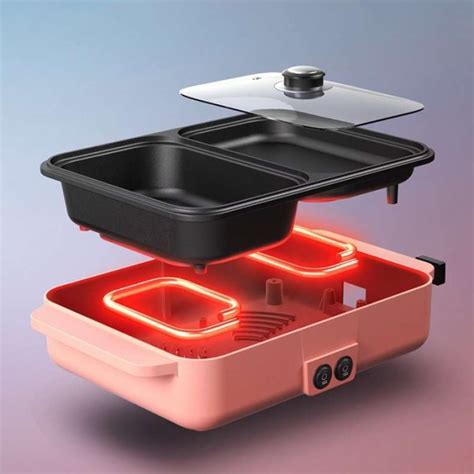 Promo New Kompor Elektrik Portable Mini Electric Hot Pot 2 In 1 Grill Portab Diskon 28 Di