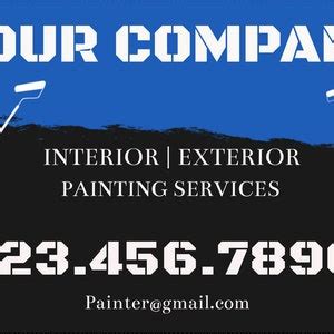 Painting Business Card Template, Painter Business Card, Business Cards ...