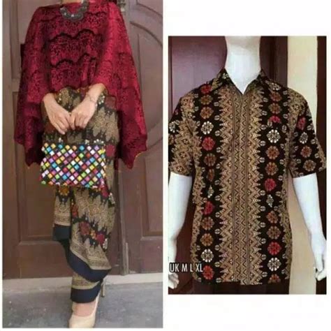 Jual Couple Kebaya Zem Atasan Brukat Batwing Jumbo Rok Lilit Wanita Dan