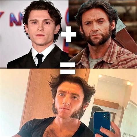😂😂😂 Hugh Jackman Tom Holland Jackman