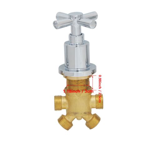 Bathtub Tap Brass Switch Control Valve Cold Hot Shower Mixer Faucet Split 2 Way Water Divide