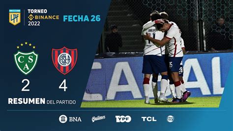 Torneobinance Fecha 26 Resumen De Sarmiento San Lorenzo Youtube