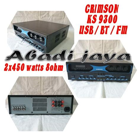 Jual POWER AMPLIFIER 1200 Watt BLUETOOTH USB CRIMSON KS9300 KS 9300 Di