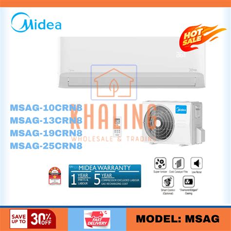 Midea Xtreme Cool Non Inverter Wall Mounted Aircond 1 0 2 5hp R32 MSAG