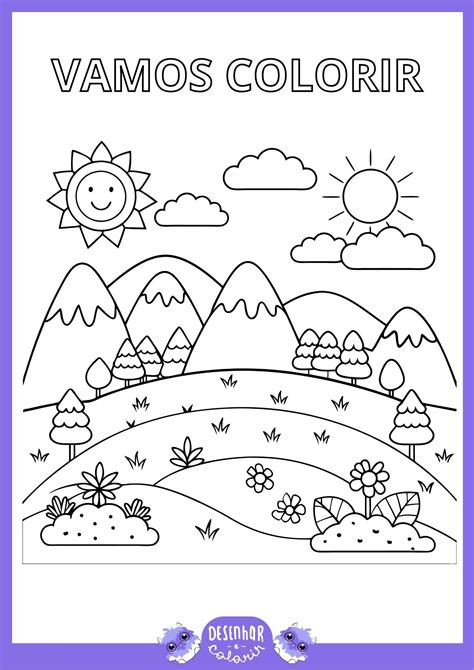 Desenho De Paisagem Para Pintar - 6