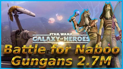 AUTO Gungans 5 Man W JJB 2 7M Max On Battle For Naboo Raid SWGOH