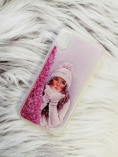 Силиконовый чехол с переливающимися блестками для iPhone XR Белые ...