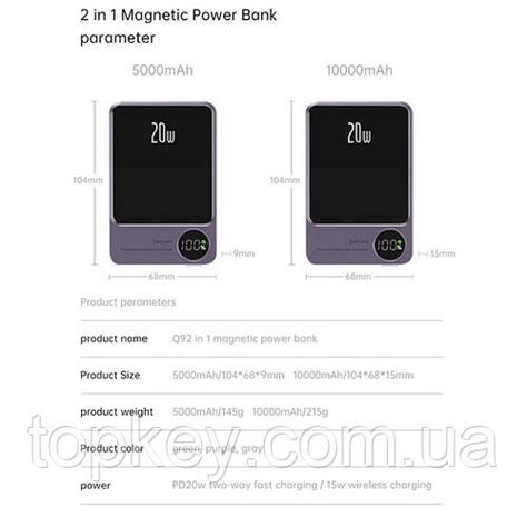 Бездротовий Повербанк MagSafe Power Bank для iPhone 10000mAh 20W ...