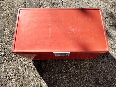 Vintage Red Metal Coleman Cooler - Etsy