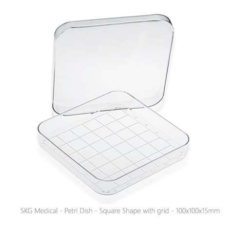 Cell Culture Dish Petri Dish Square Shape With Grid X X Mm