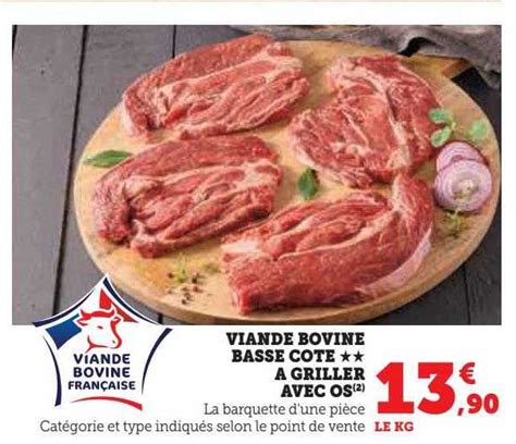 Promo Viande Bovine Basse Côte à Griller Avec Os chez U Express