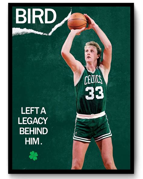 Larry Bird Poster Boston Celtics Basketball Poster Sport Poster ...